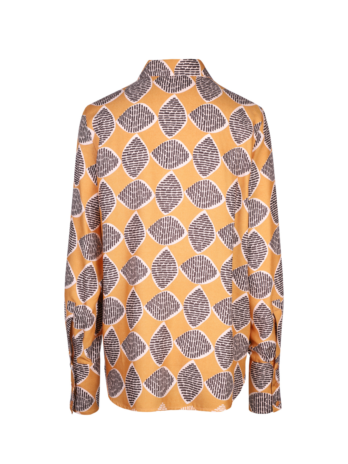 Terracotta blouse made of viscose with a print